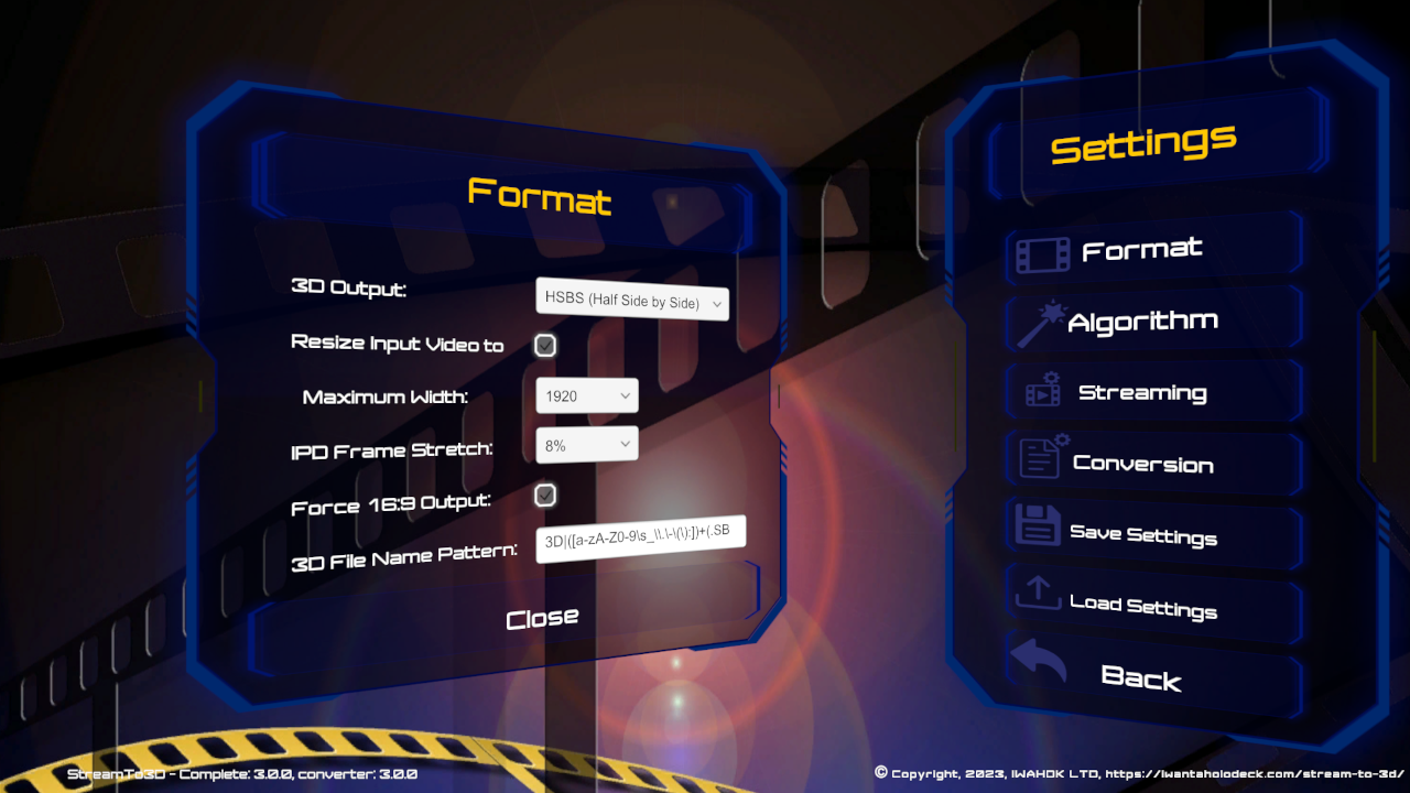 Stream to 3D Windows 2D to 3D video software